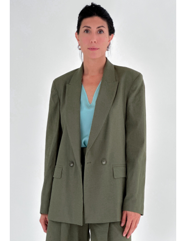 STRETCH LINEN & VISCOSE JACKET