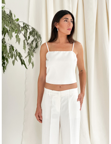 CROP TOP VISCOSE & LINEN