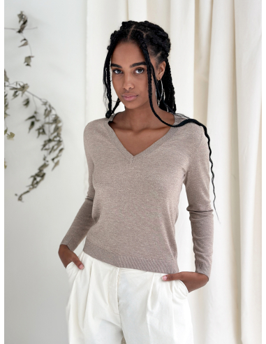 LUREX V-NECK SWEATER