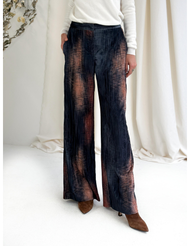 CRUMPLED CHENILLE TROUSERS