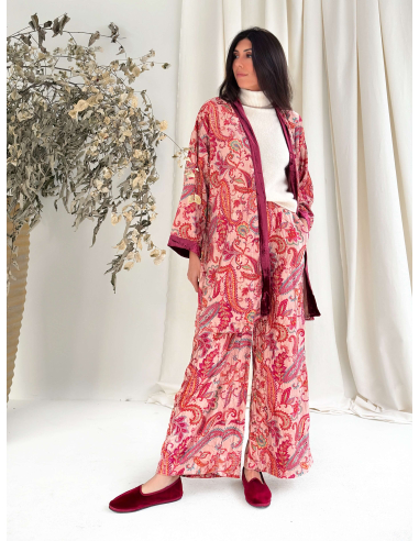 CRUMPLED CHENILLE KIMONO