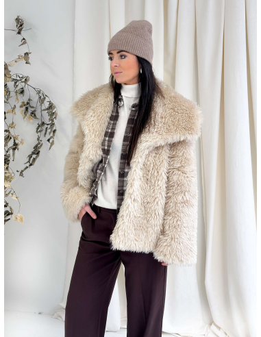 LONG HAIR FAUX FUR JACKET