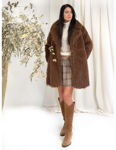 RIBBED STYLE LONG FAUX FUR