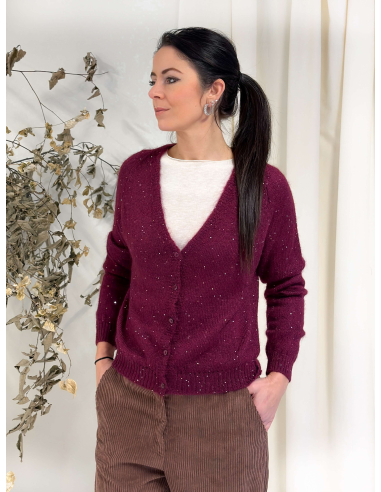 CARDIGAN WITH SEQUIN INSERTS