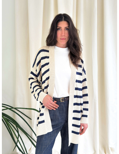 OVERSIZE STRIPED CARDIGAN