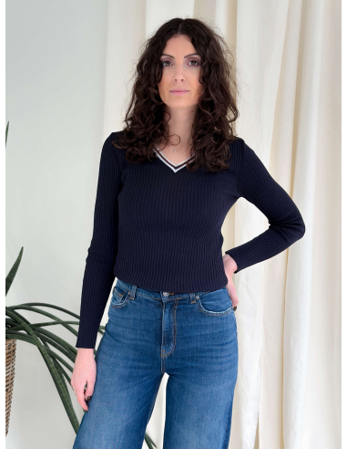 LUREX V-NECK SWEATER