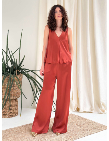 SATIN PALAZZO PANTS